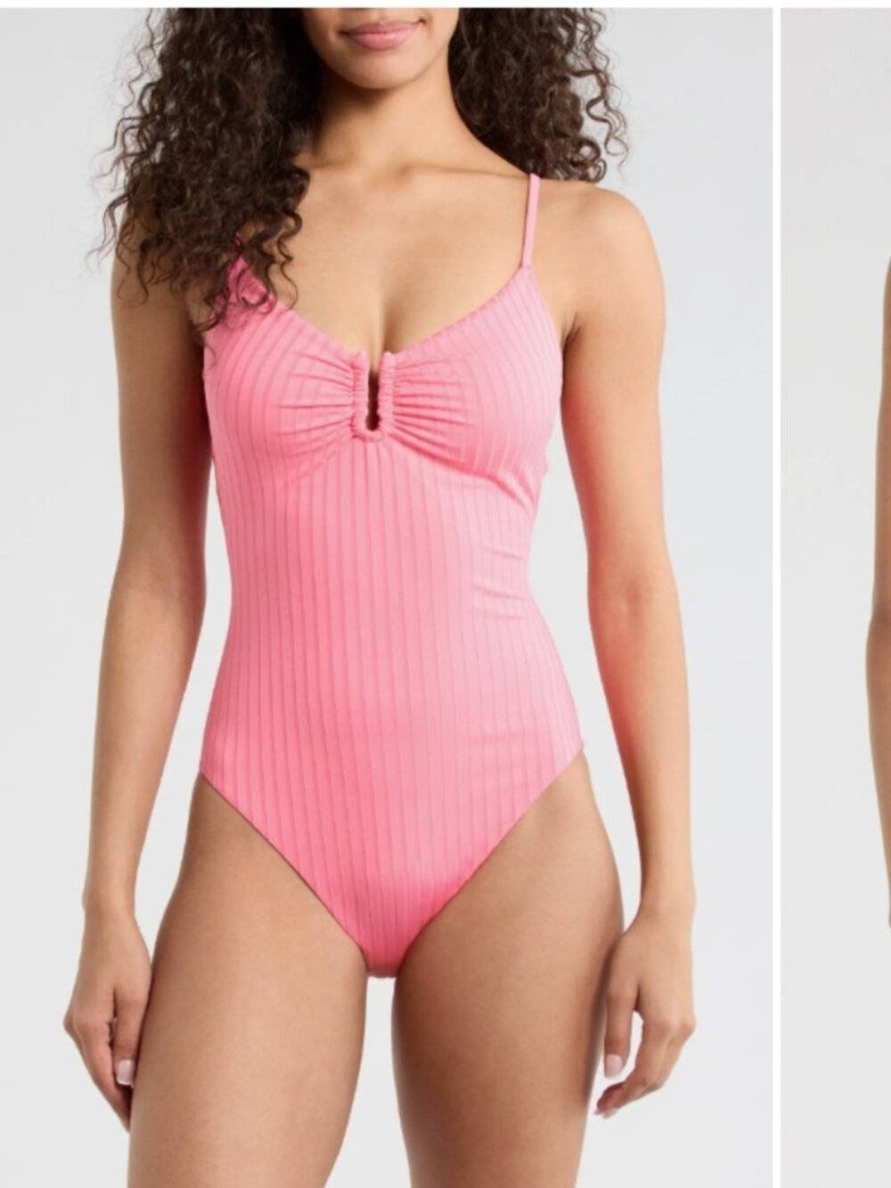 Sanctuary V-Wire Rib One-Piece Swimsuit Size Small